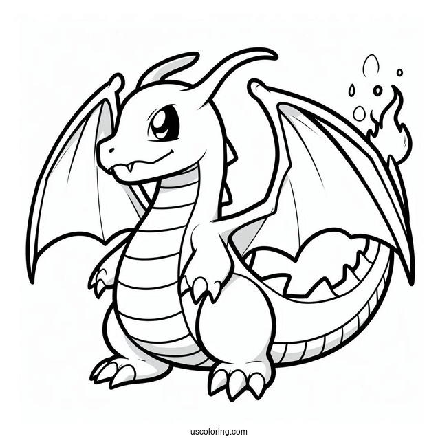 Coloring Page Of Dragonite Pokemon