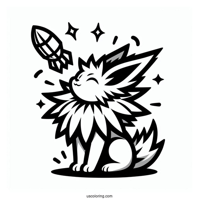 Jolteon Coloring Page Pin Missile Pokemon Card