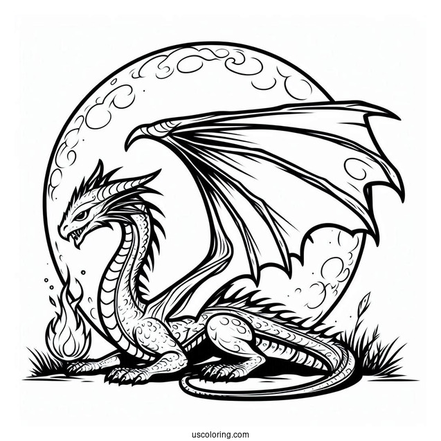 Easy Outline Of Night Fury Dragon