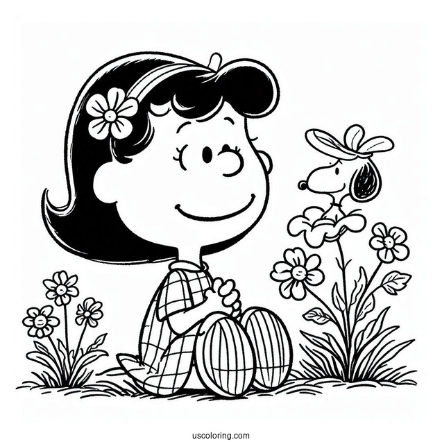 Coloring Page Of Sally From Peanuts