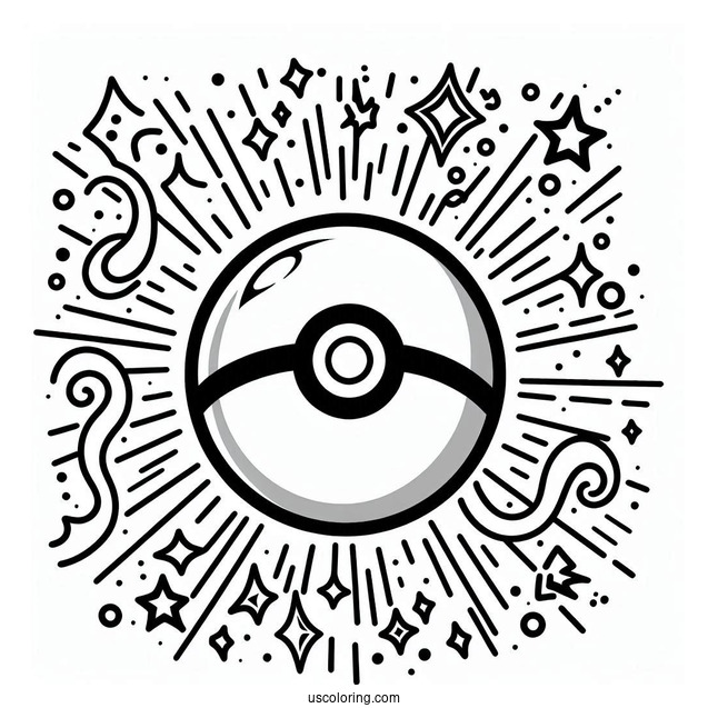 Pokéball Coloring Page Of Great Ball Pokemon Card