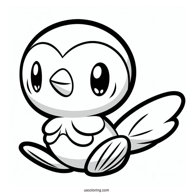 Piplup Coloring In For Preschoolers