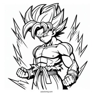 Popular Dragon Ball Z Characters To Color With Logo