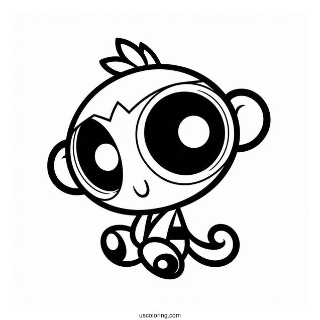 Coloring Page Of Mojo Monkey From Powerpuff Girls