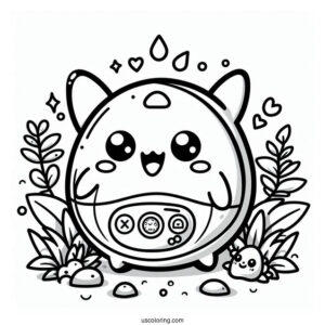Raising Tamagotchi Coloring Pages Pets For Kids