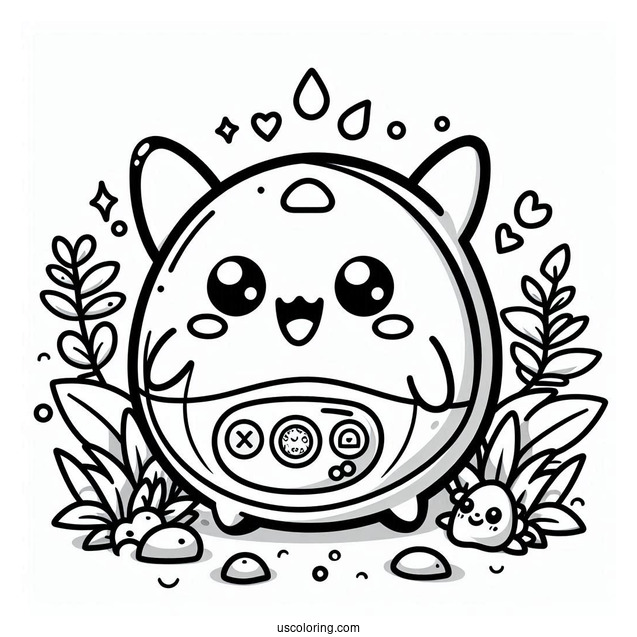 Raising Tamagotchi Coloring Pages Pets For Kids