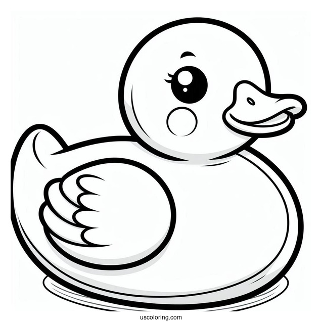 Easy Outline Of a Rubber Duck