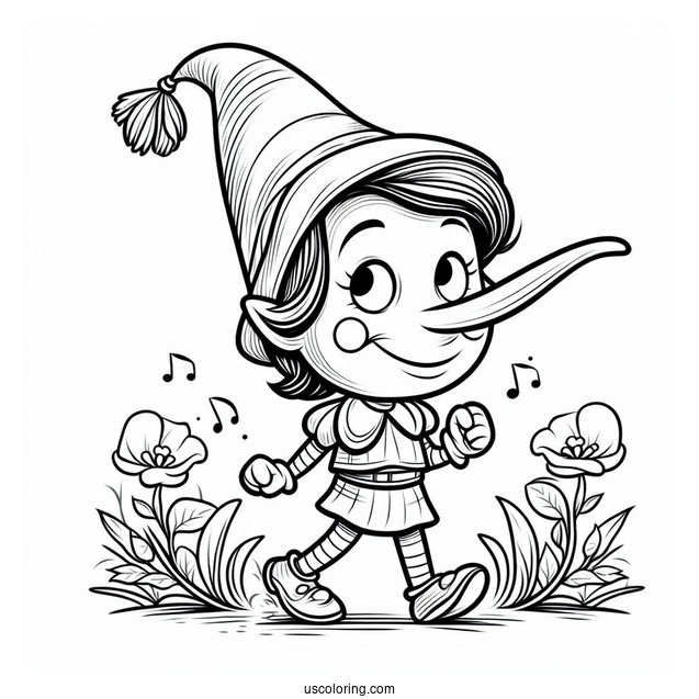 Pinocchio From Shrek Coloring Page