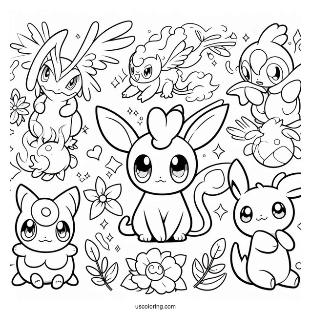 Pokemon Coloring Sheet