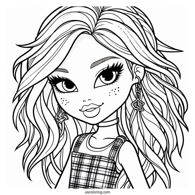 Bratz Roxxie Coloring In For Kids