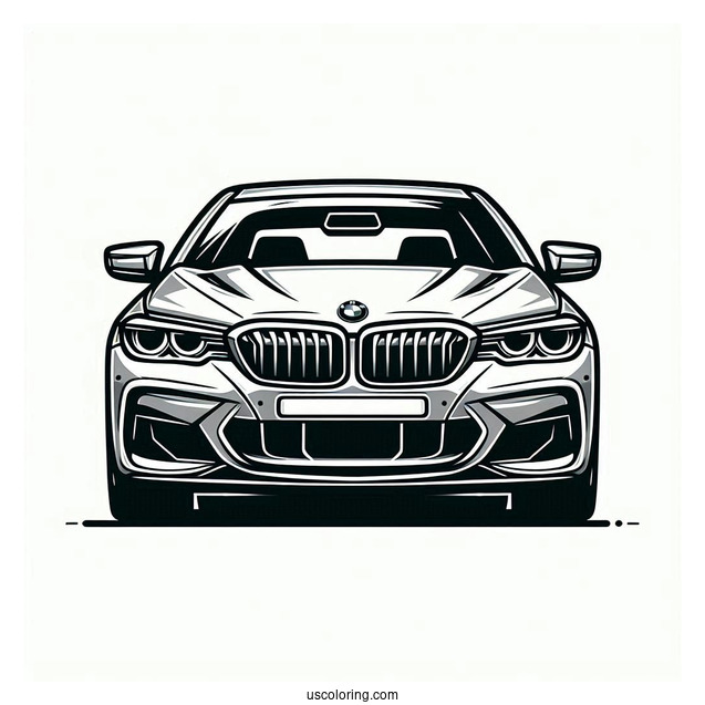 BMW Coloring Page Logo
