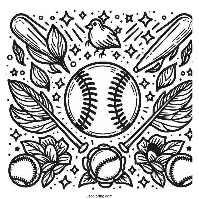 Baseball Coloring Page