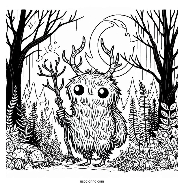 Sprunki Coloring Page Of Brud In A Haunted Forest