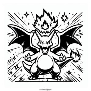Charizard V Star Explosive Fire Pokemon Card