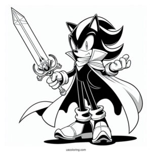 Sir Lancelot Shadow Holding Sword