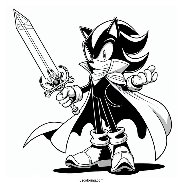 Sir Lancelot Shadow Holding Sword