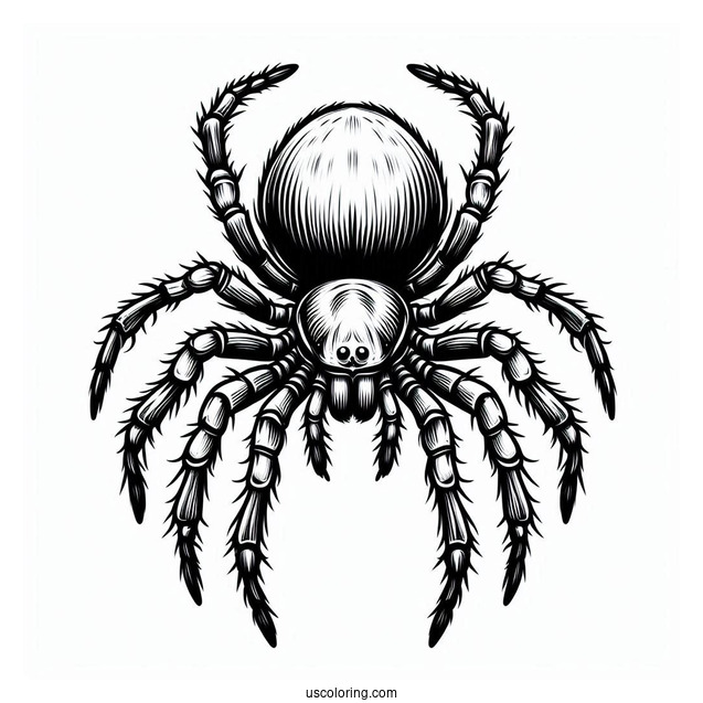 Red Back Venomous Spider Coloring Sheet