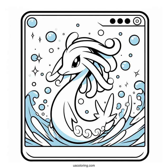 Milotic Aqua Mirage Pokemon Card Coloring Page