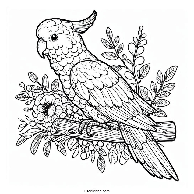 Cockatoo Parrot To Color