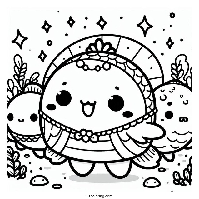 Sumikko Gurashi Coloring Page In Fish Costumes