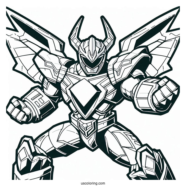 Tricerazord Coloring In For Kids