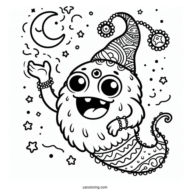 Easy My Singing Monsters Ghazt Coloring Sheet For Kids