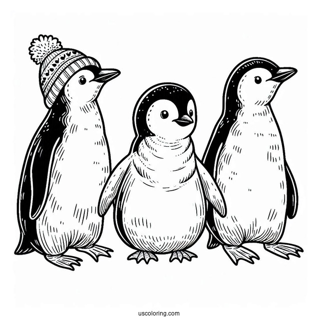 Chinstrap Penguin Coloring Page For Kids
