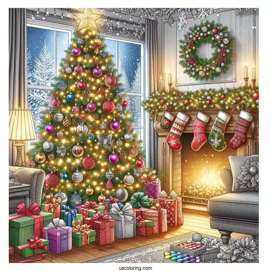 christmas tree coloring pages featured image