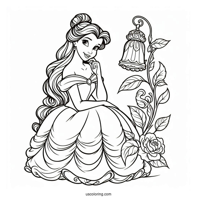 Princess Belle Coloring Sheet