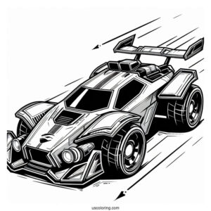 Rocket League Coloring Page Batmobile For Kids