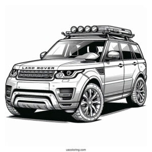 Land Rover SUV Coloring Page