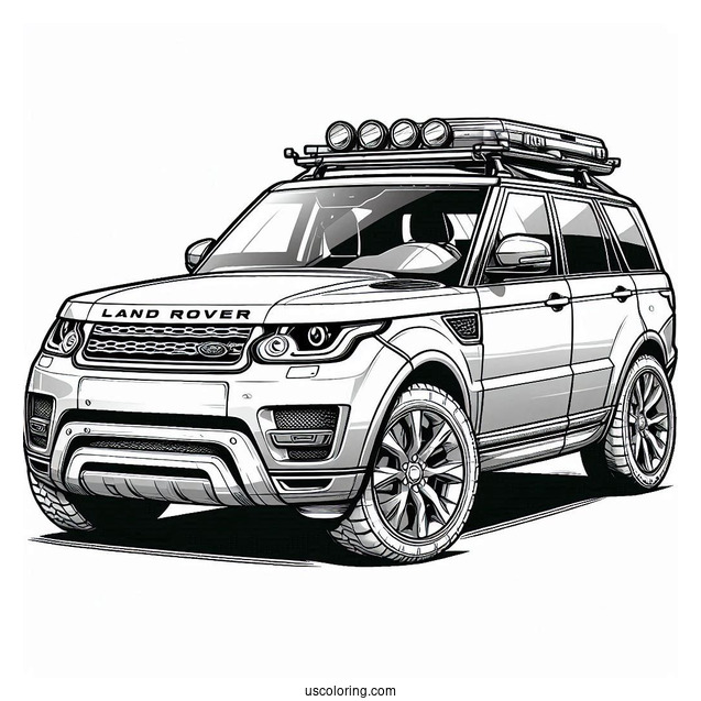 Land Rover SUV Coloring Page