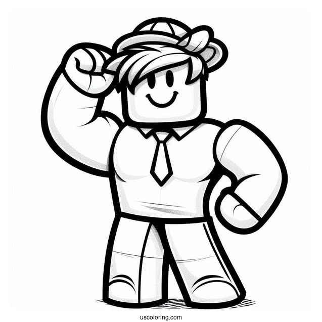 Roblox Guy Coloring Page For Kids