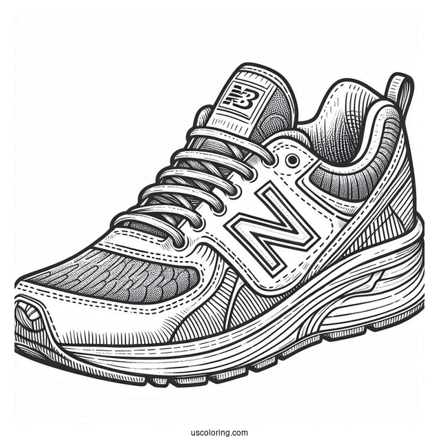 Coloring Page Of New Balance Running Shoes