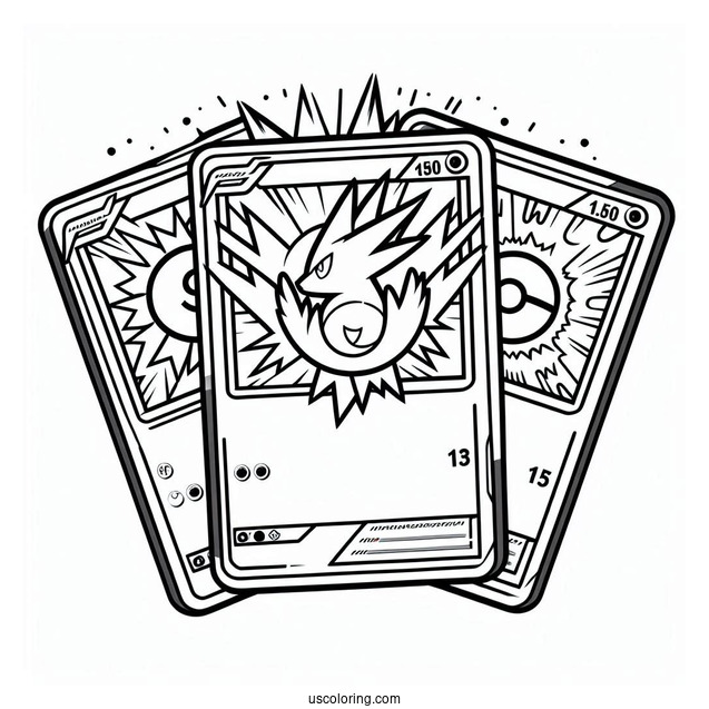 Basic Energy Pokemon Card Coloring Page For Preschoolers
