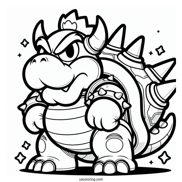 Giga Bowser Coloring Sheet