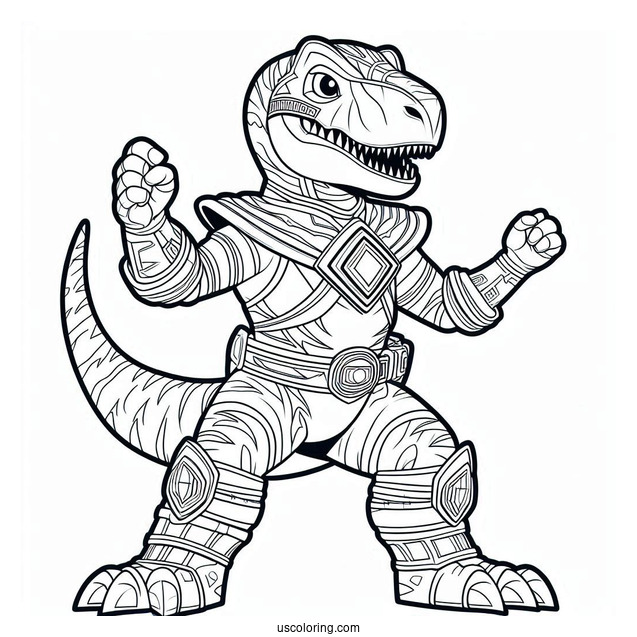 Power Rangers Dino Charge Coloring Sheet