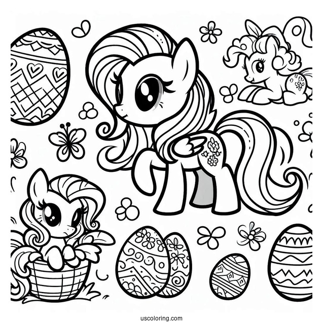 Easter My Little Pony Coloring Sheet