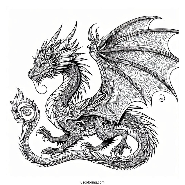 Close Up Of Majestic Dragon