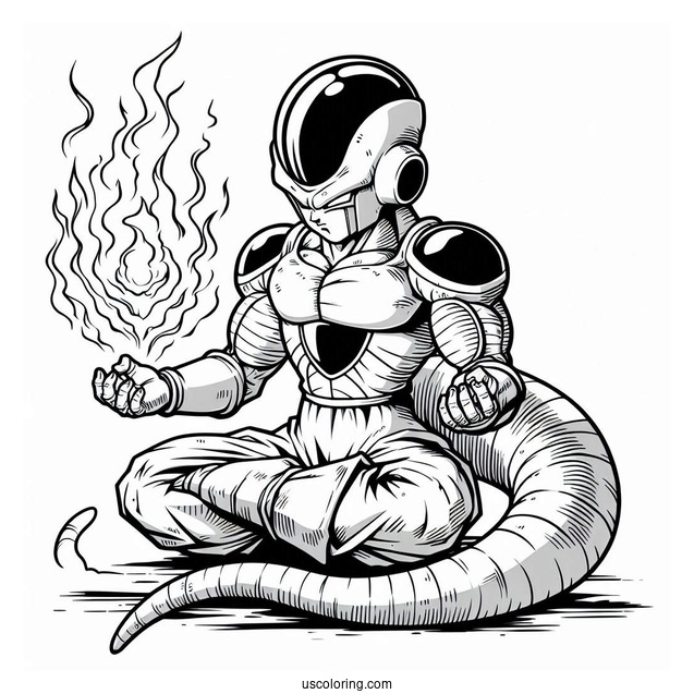 Coloring Page Of Frieza Coloring Sheet