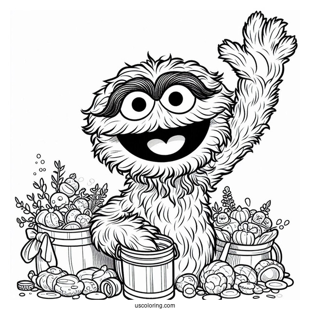 Oscar The Grouch Waving