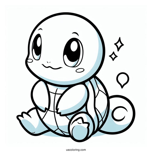 Cute Squirtle Pokemon To Color