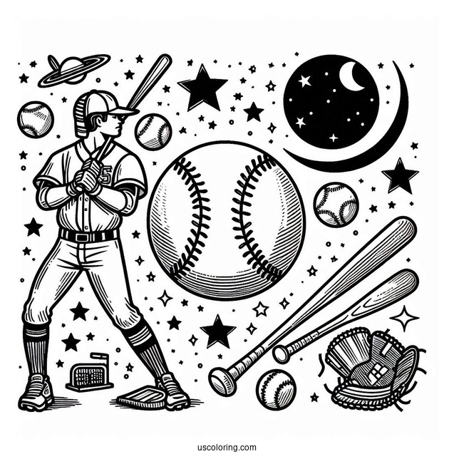 Baseball Coloring Page