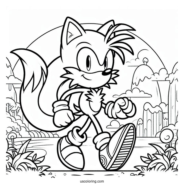Tails From Sonic Coloring Sheet