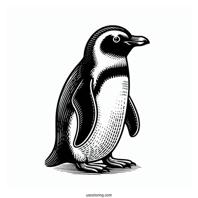 Humboldt Penguin Coloring Page