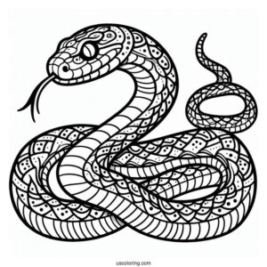 Deadly Viper Snake To Color