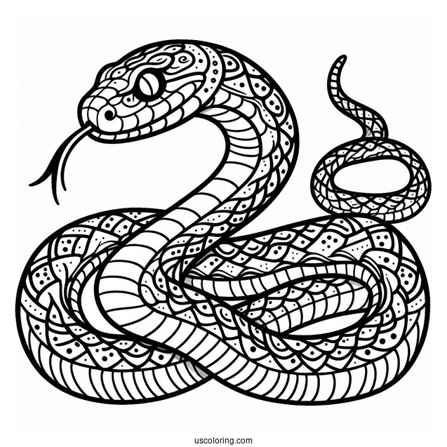 Deadly Viper Snake To Color