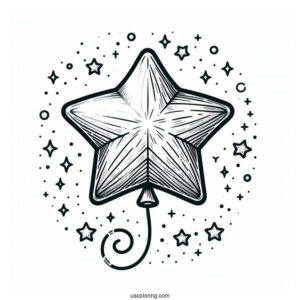 Star Shaped Balloon Coloring Page