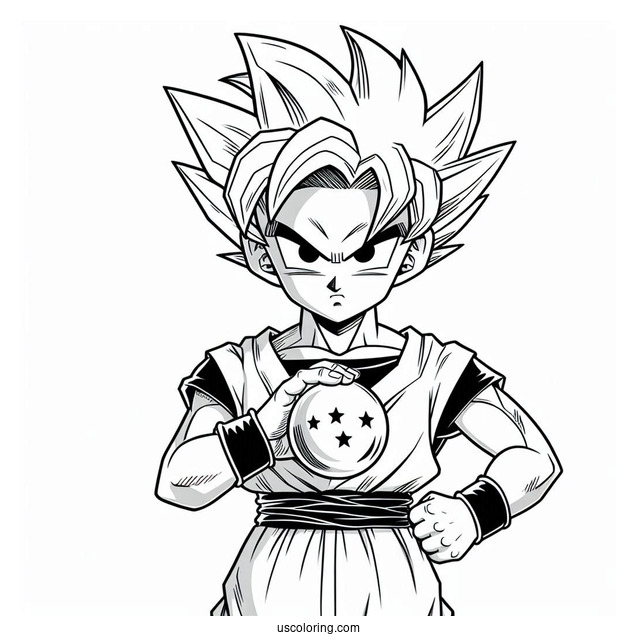 Young Gohan Coloring Page