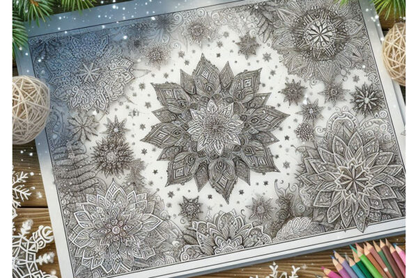 Snowflake Coloring Pages Featured Image